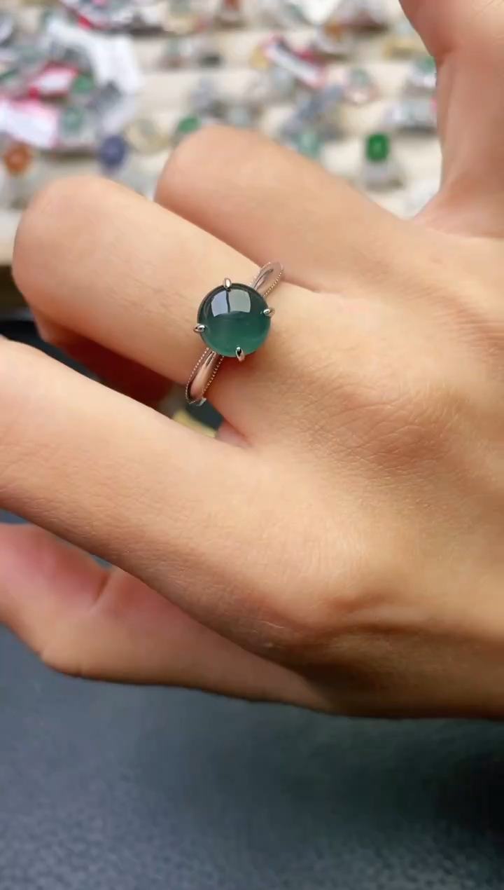 【闪购商品】翡翠戒指银S925镶嵌11111