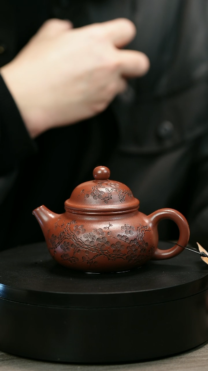 茶壶紫砂贾H1365陈娟红皮龙梅花容天