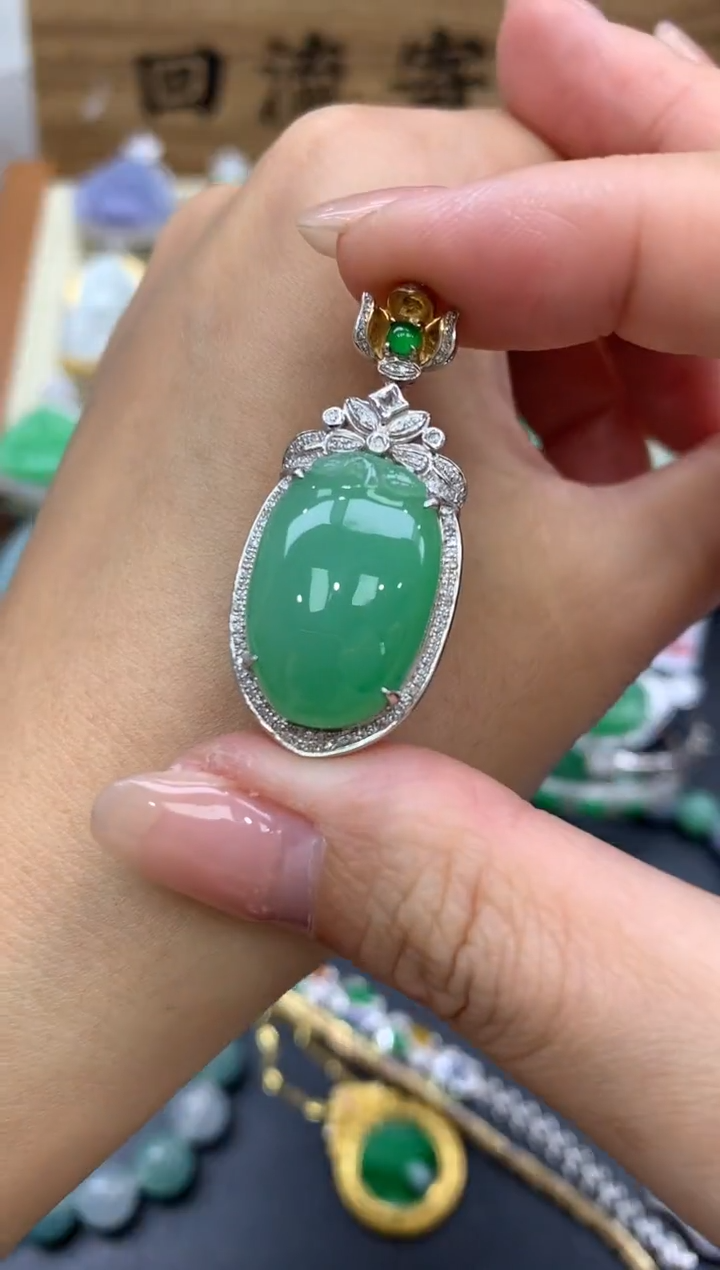 【闪购商品】翡翠颈饰18K金镶嵌396-中国好珍宝