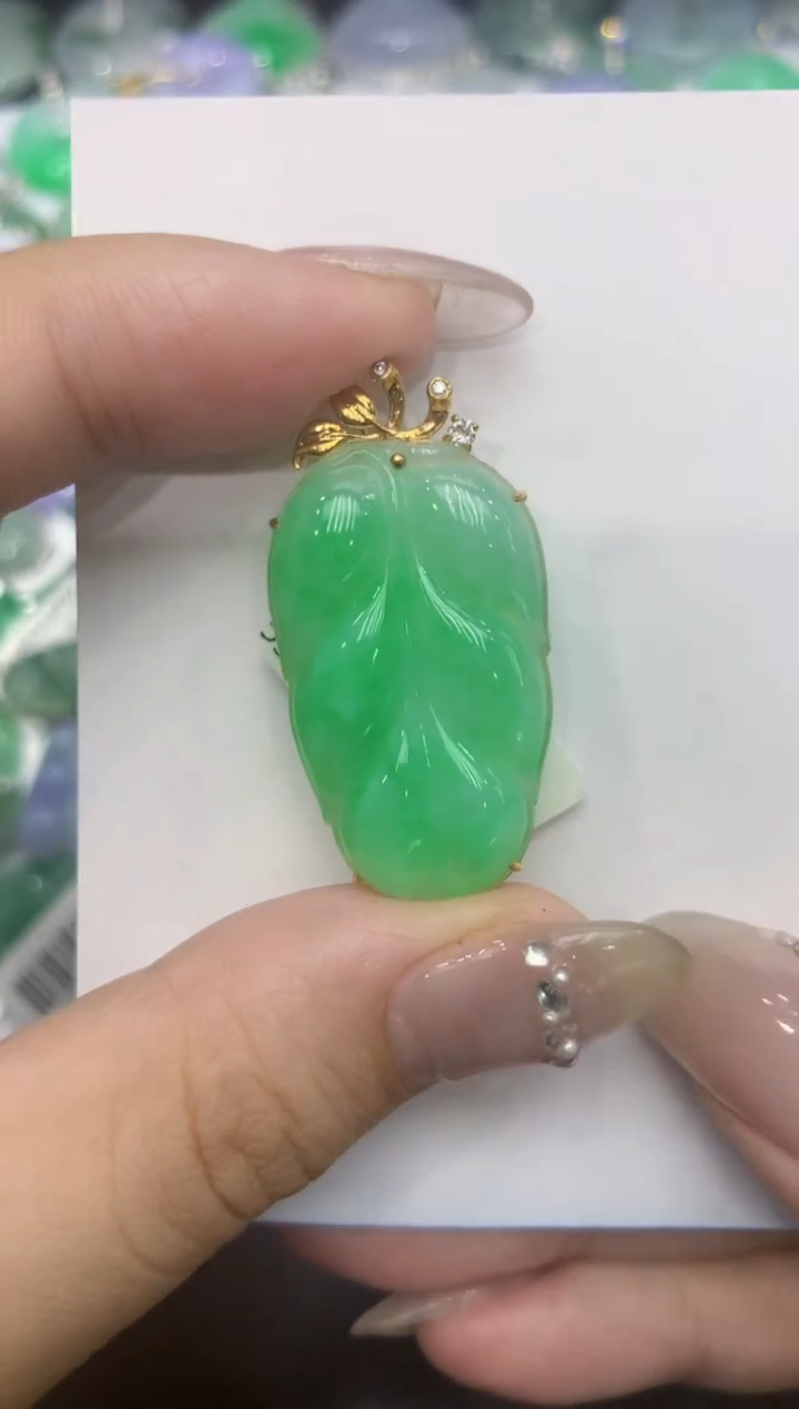 【闪购商品】翡翠颈饰18K金镶嵌222222222