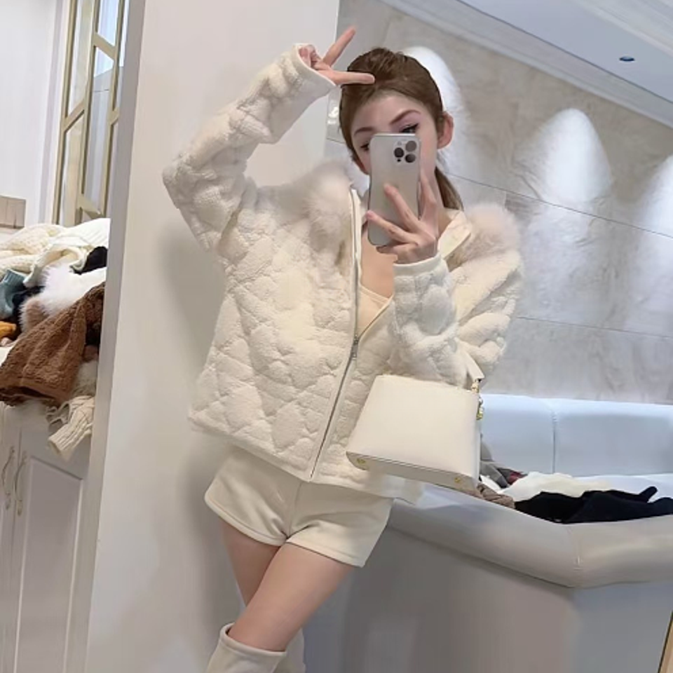 7844 圈圈绒 慵懒宽松毛衣(配胸针)