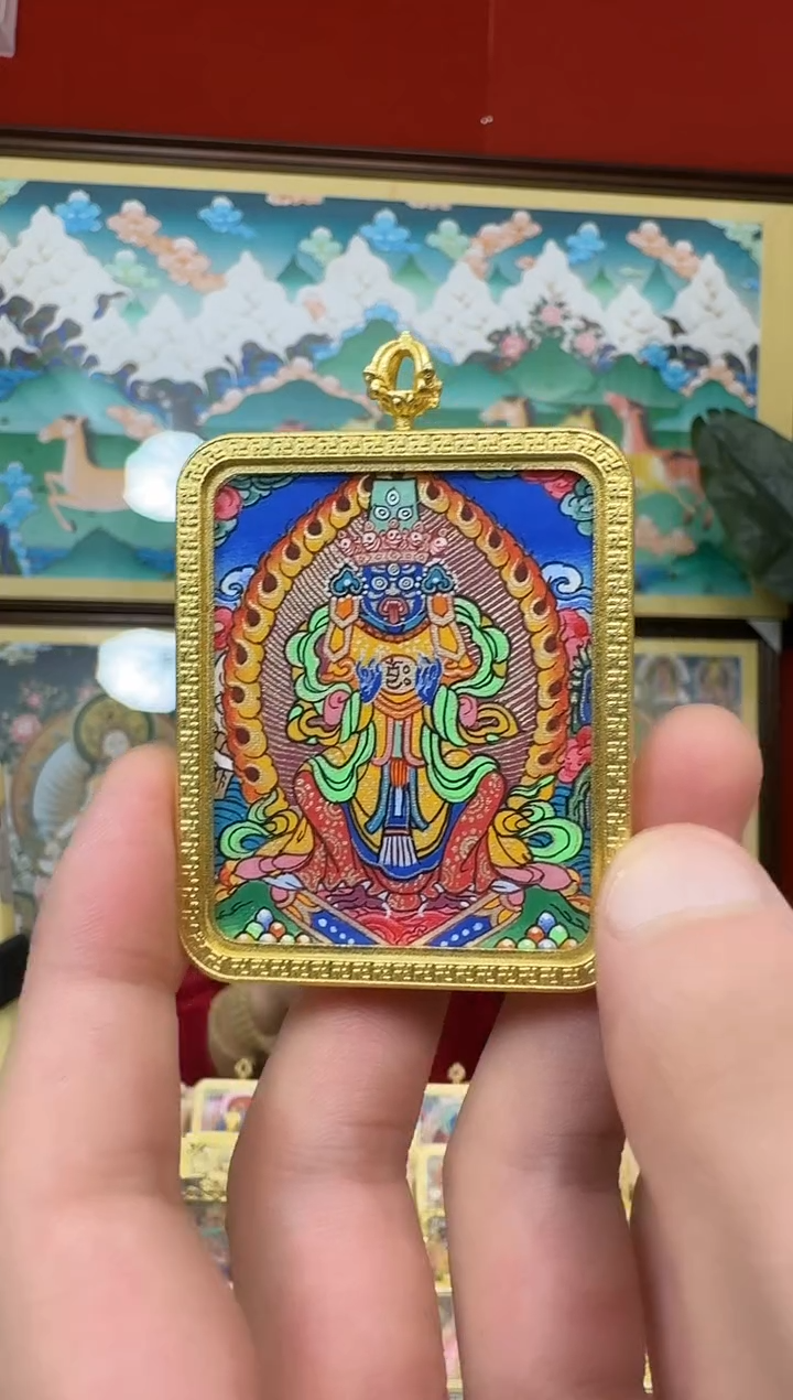 吊坠扎老师-热贡纯手绘唐卡吊坠