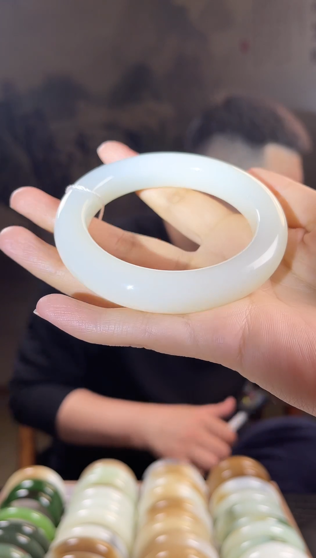 未镶嵌手镯和田玉59+圈口5337