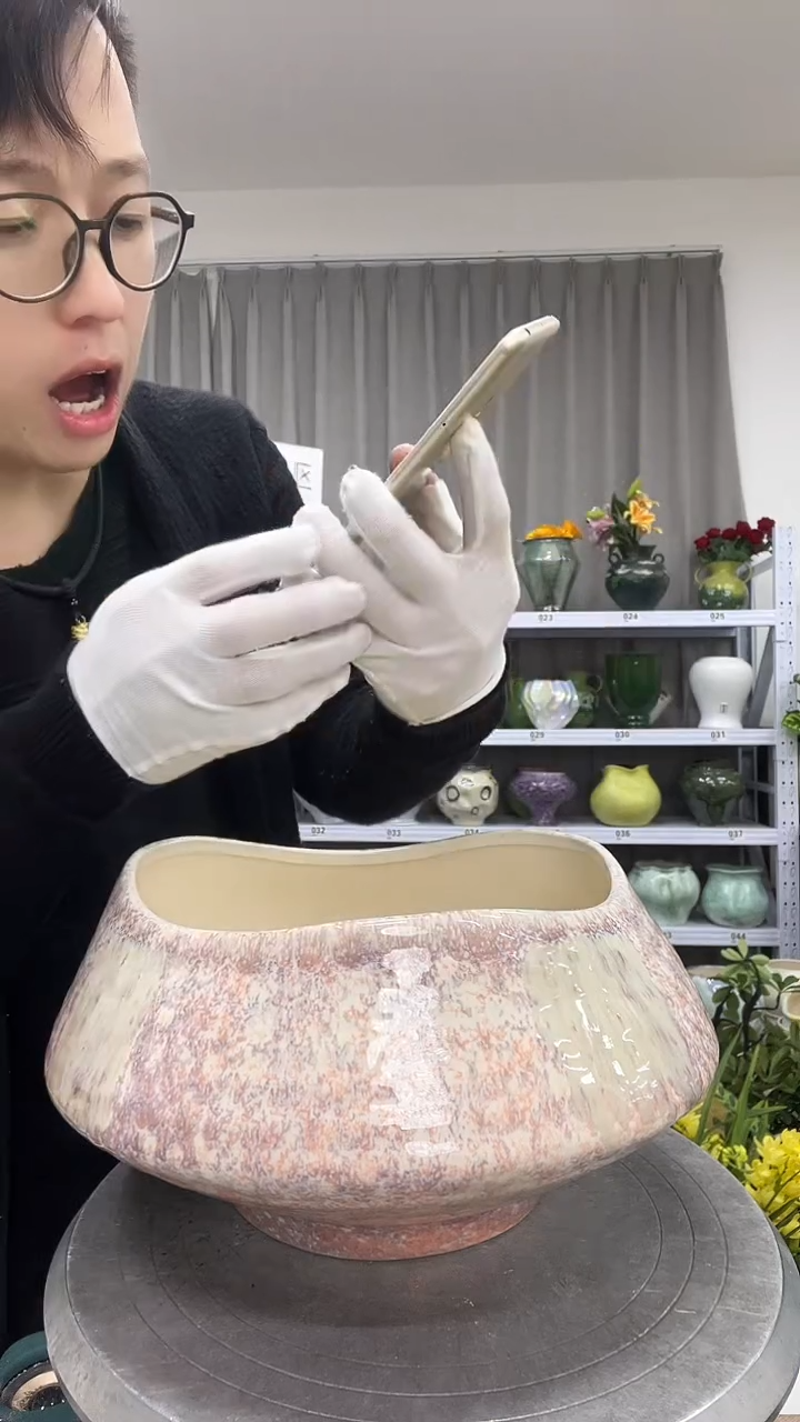 11.30陶瓷花盆直播链接高.    15  口21