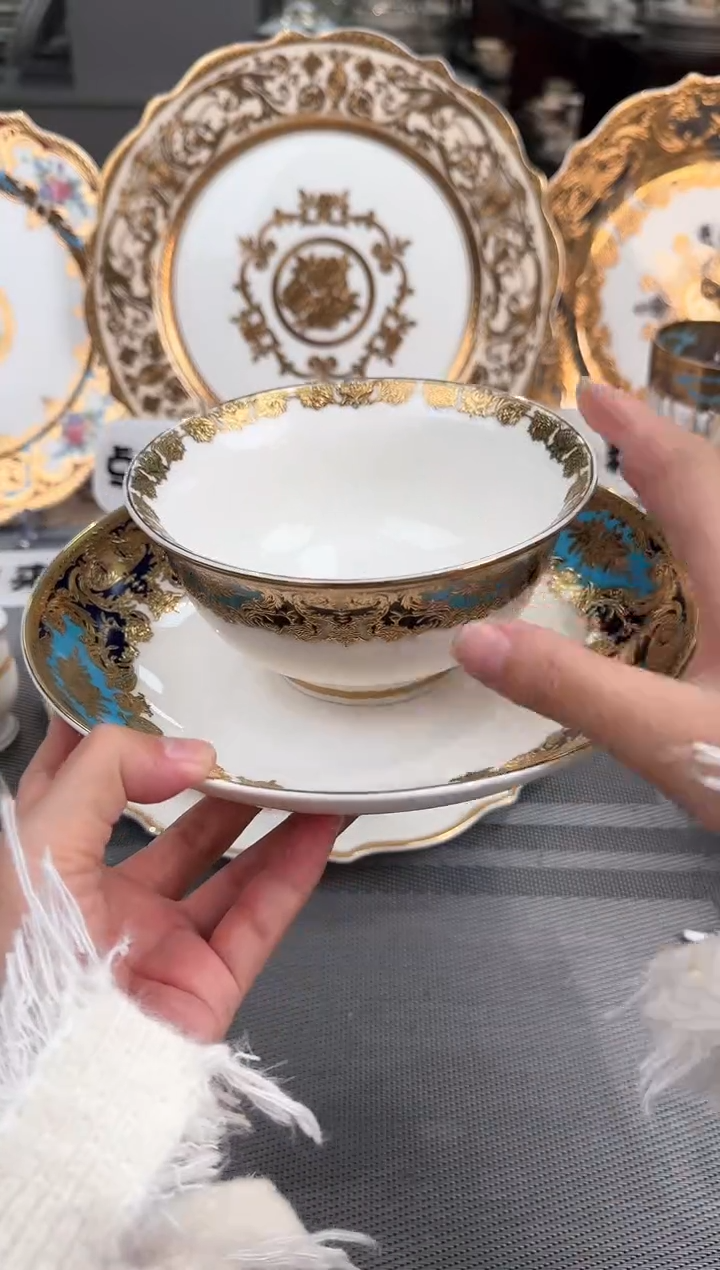 【闪购商品】瓷片8寸深菜盘3个+6寸面碗4个