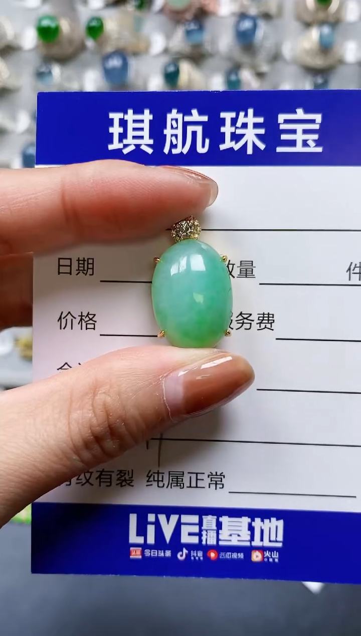【闪购商品】翡翠颈饰银S925镶嵌0447