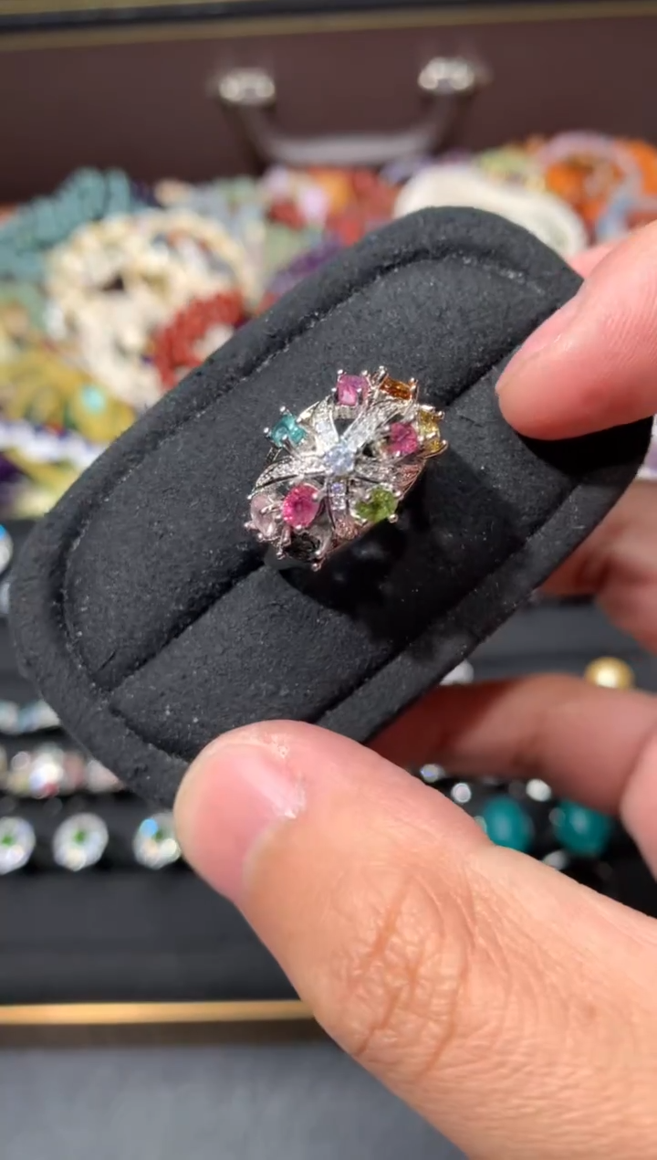 未镶嵌戒指碧玺F20【多样性发其一】