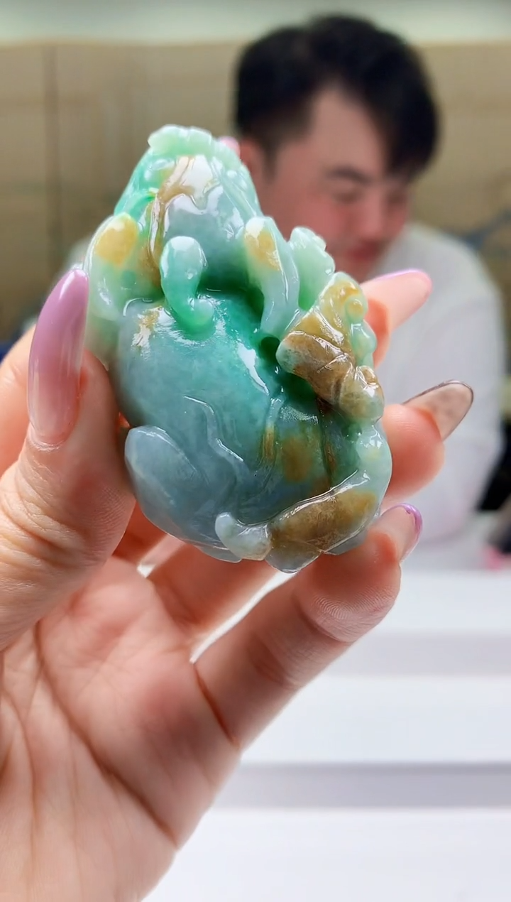 【闪购商品】定制翡翠未镶嵌5060ty-毛货挂件14