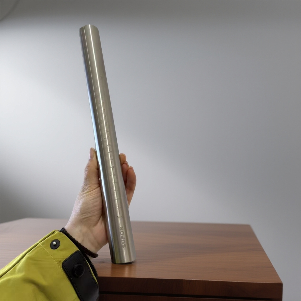 304金属擀面杖手持家用不发霉30cm