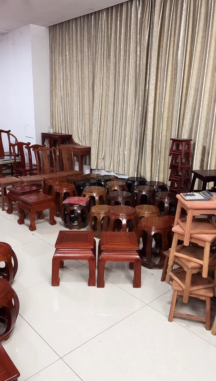 花梨木类端景台大果紫檀方凳37