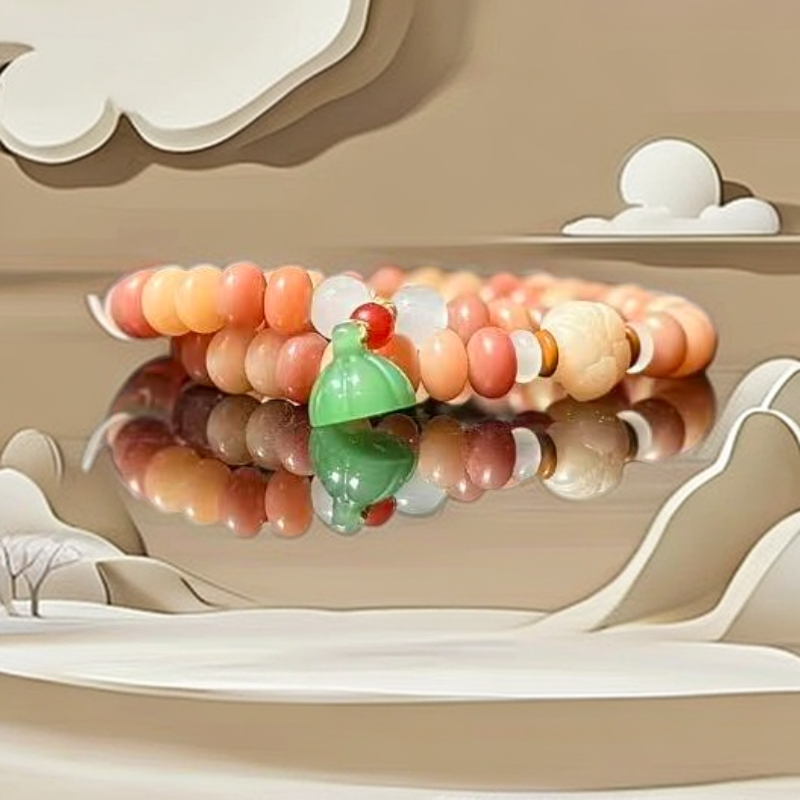 蜜桃粉带莲蓬双圈560【无礼盒发货】