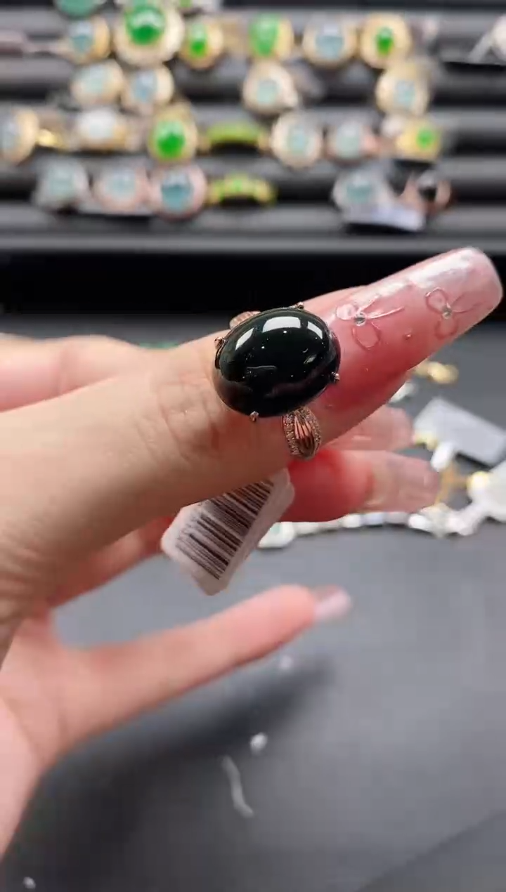 【闪购商品】翡翠戒指银S925镶嵌1111