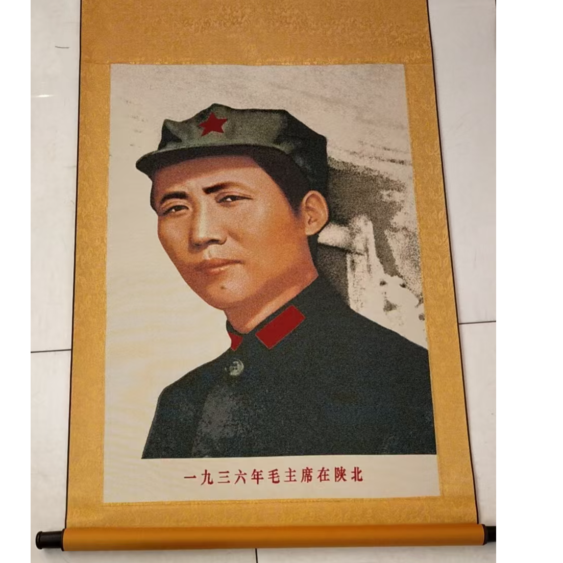 卷轴织锦画 绫布装裱 实木轴头可挂客厅门厅玄关会议室