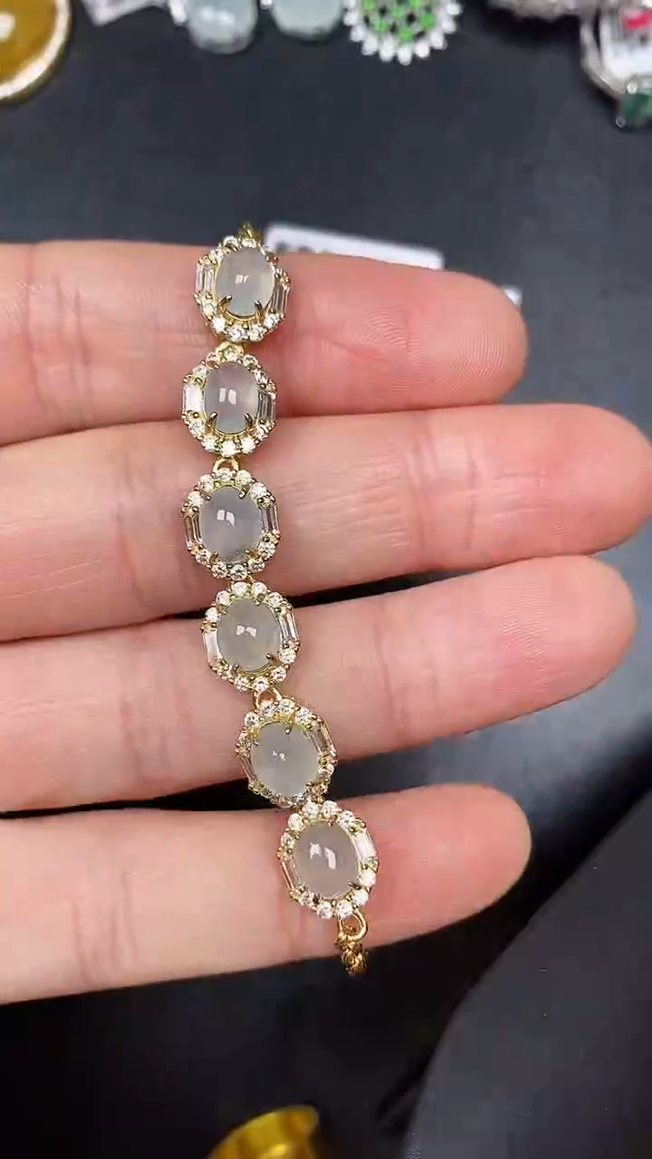 银S925镶嵌戒指翡翠1600