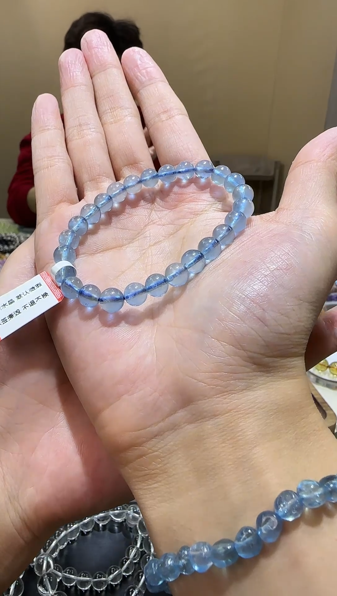 【闪购商品】绿柱石手链未镶嵌魔鬼蓝海蓝宝7