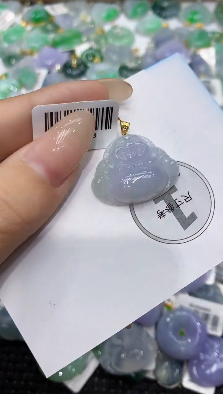 颈饰18K金镶嵌翡翠111111111111