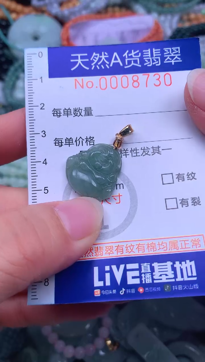 颈饰未镶嵌翡翠天然翡翠