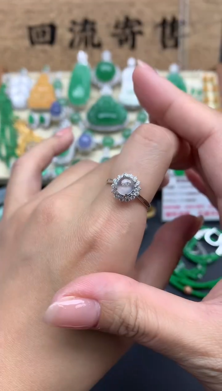 【闪购商品】翡翠戒指18K金镶嵌471-中国好珍宝