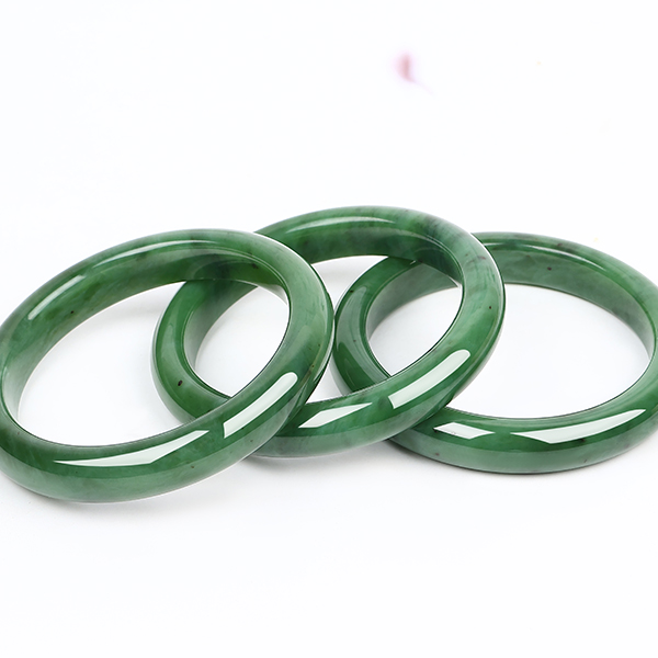 【木子和田玉】天然和田玉老坑碧玉正阳绿手镯女款正圈 多样性发货