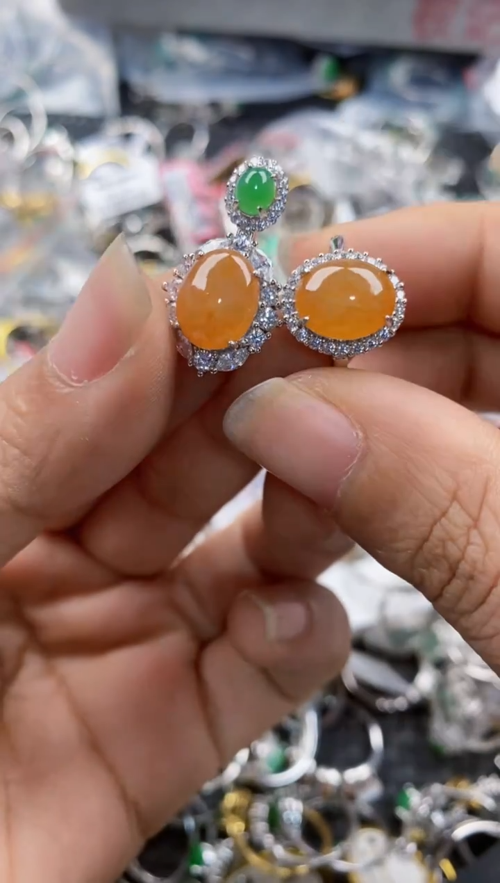 银S925镶嵌戒指翡翠222---4