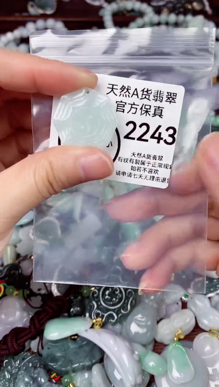 【闪购商品】翡翠颈饰未镶嵌天然A货翡翠2243