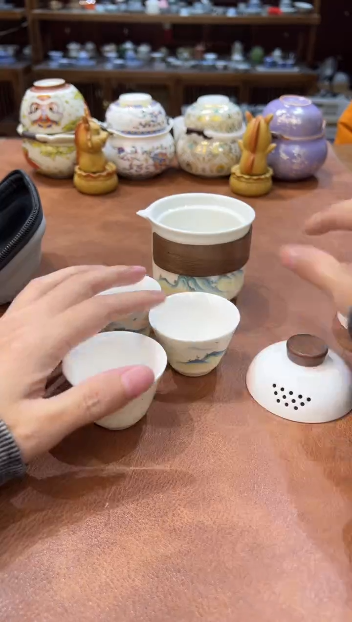 真的很便宜会开片的旅行茶具