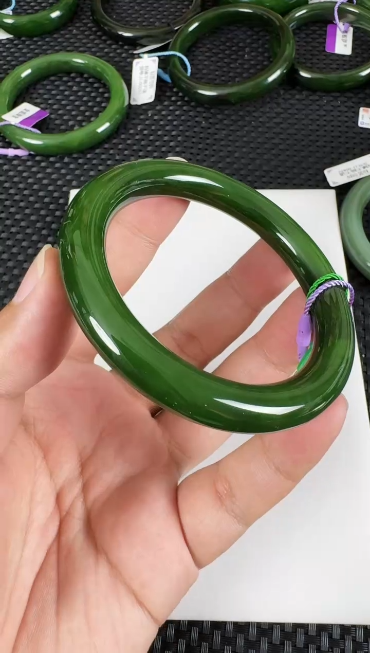 【闪购商品】和田玉（碧玉）手镯未镶嵌约59.4*10*10MM