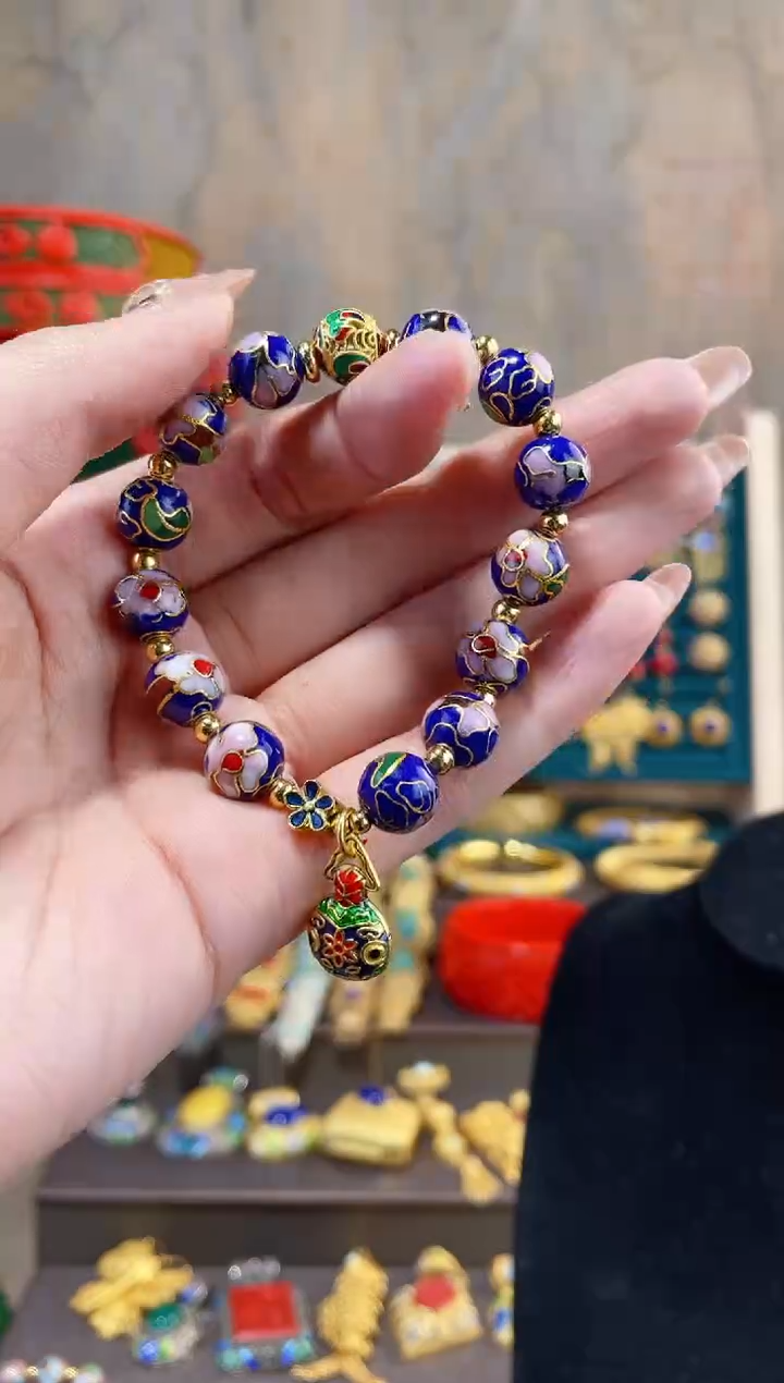 【闪购商品】非遗景泰蓝手串宝蓝