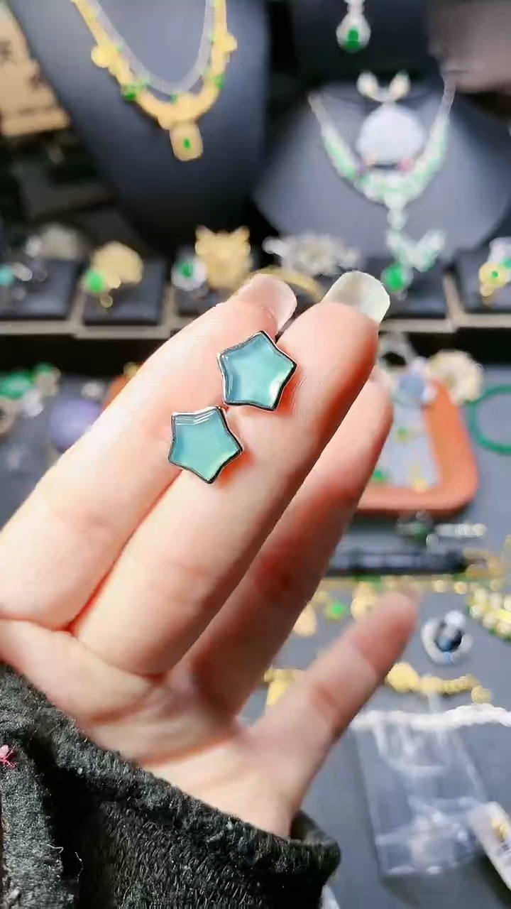 【闪购商品】翡翠耳饰未镶嵌耳饰