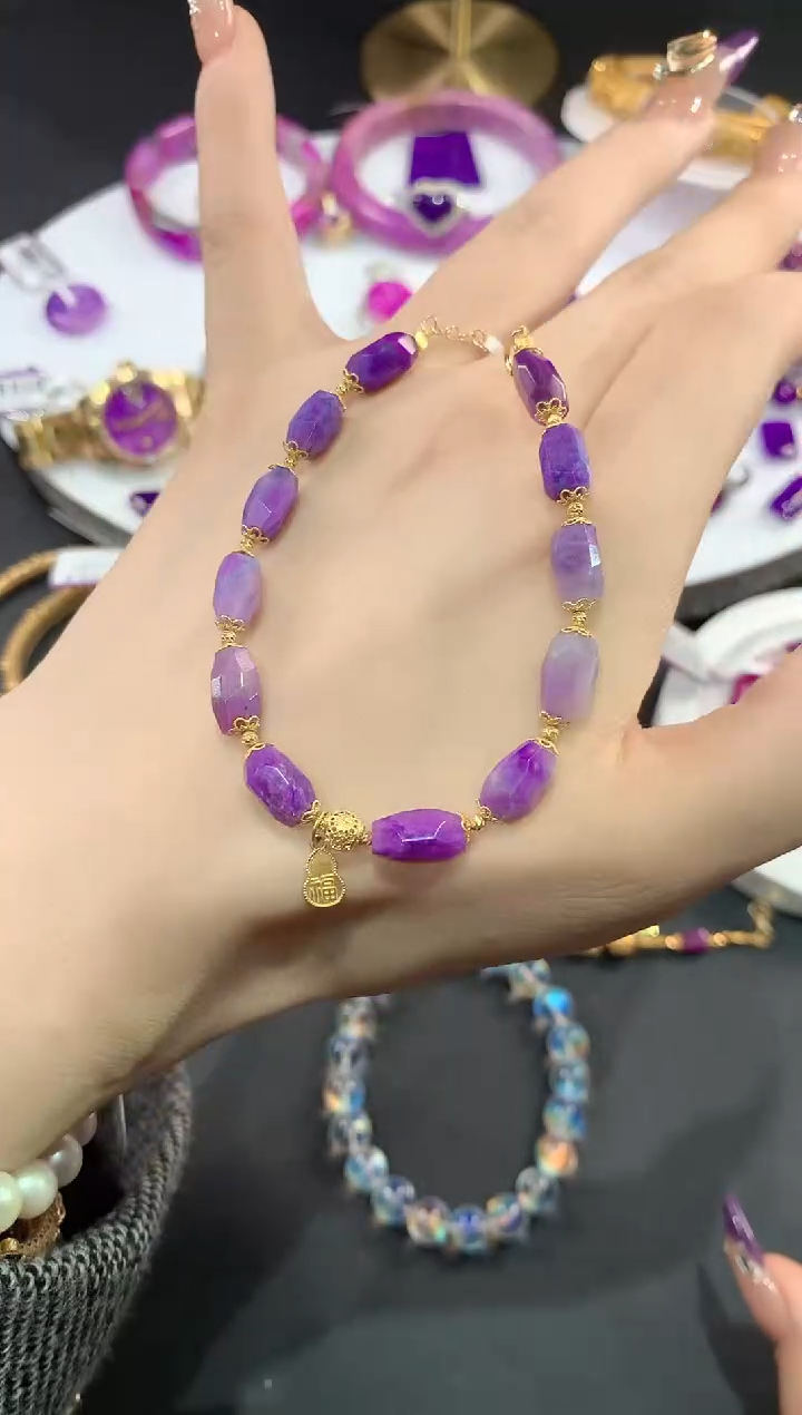 苏纪石（舒俱来）18K金镶嵌.手链