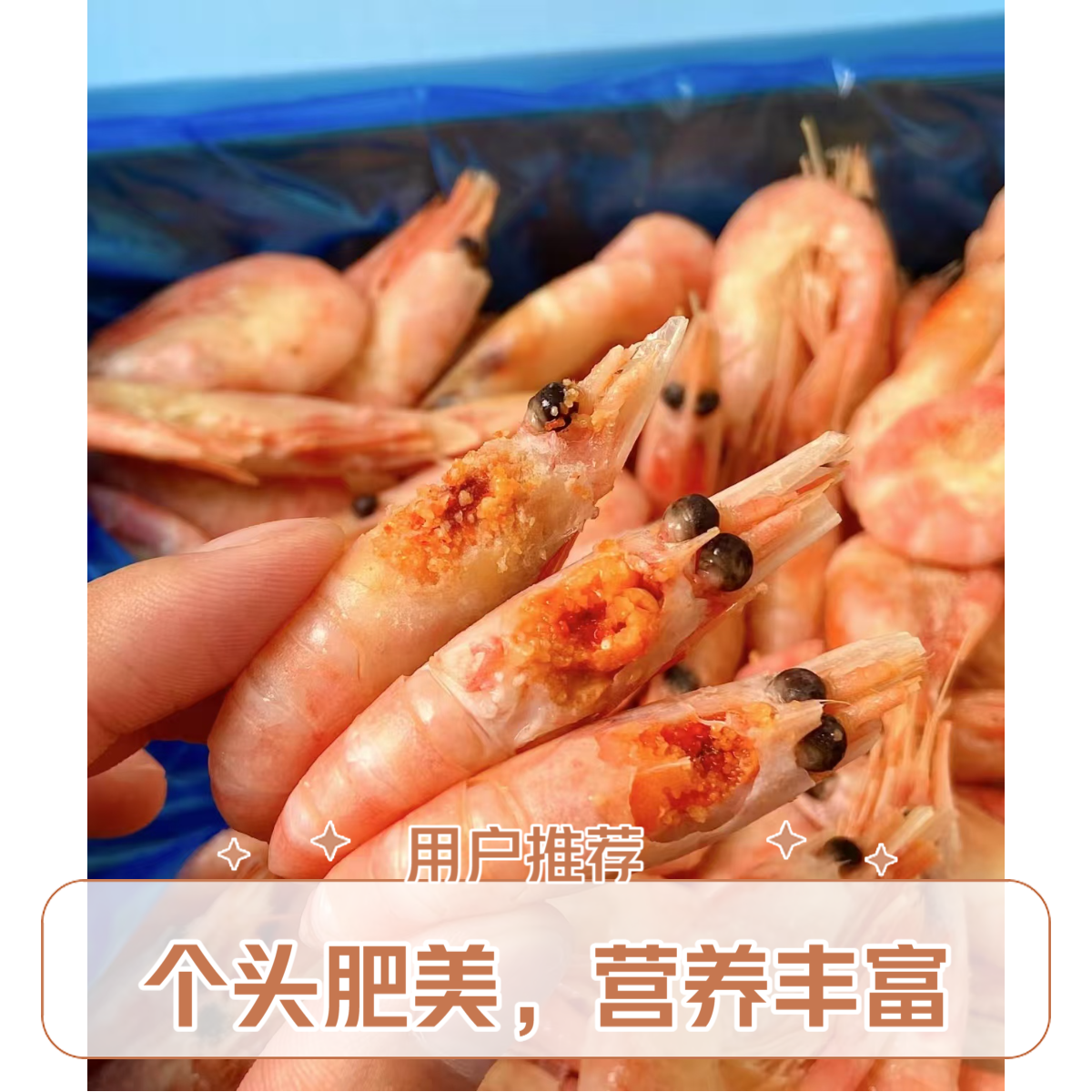 产地；丹麦（70-90）北极甜虾熟冻深海即食 净重3斤  冷链发货
