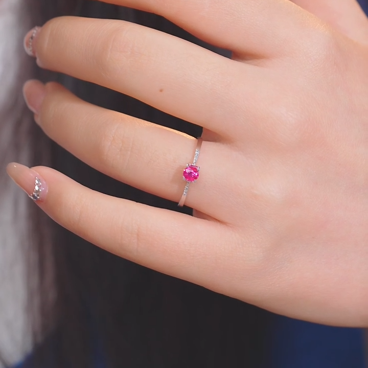 【九华山】红宝石戒指*18K金镶嵌U9860