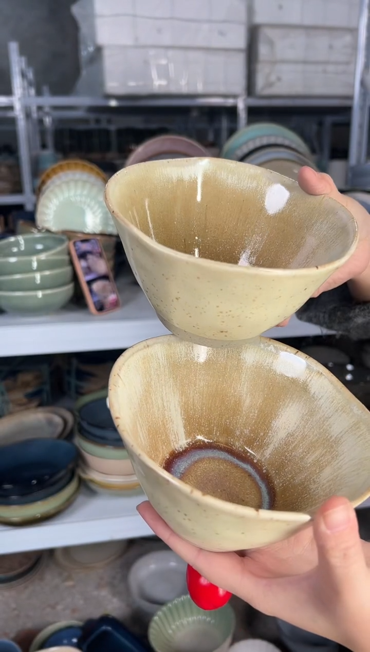 陶瓷外贸尾货瑕疵满20包邮X2米饭碗孤品