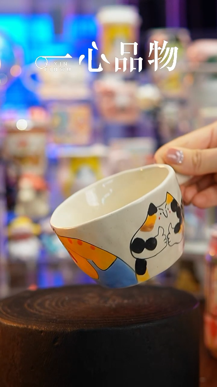 杯子瓷A262景德镇手工手绘杯子摆件