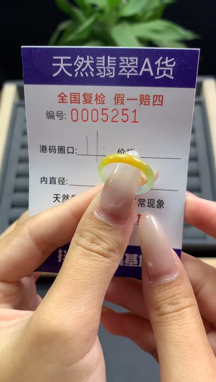 未镶嵌戒指翡翠天然  5251