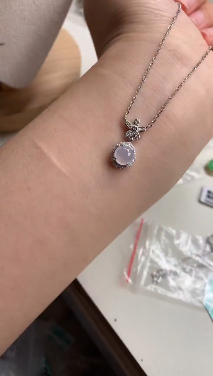 银S925镶嵌戒指翡翠项链10