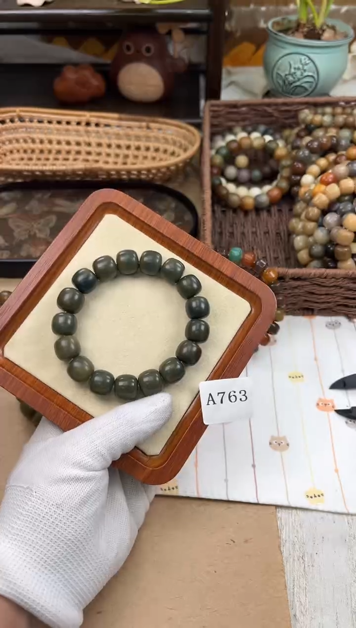 手串菩提根/象牙果a763卡15 干磨猪油膏瑕疵