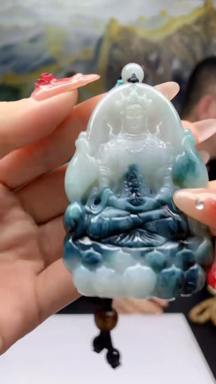 【闪购商品】定制翡翠未镶嵌1064ry-毛货挂件155