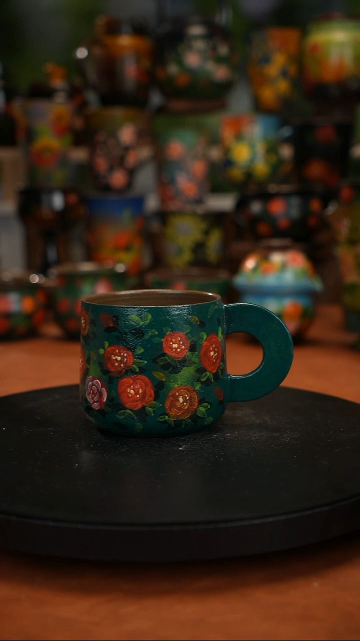 紫砂油画手绘釉 下彩