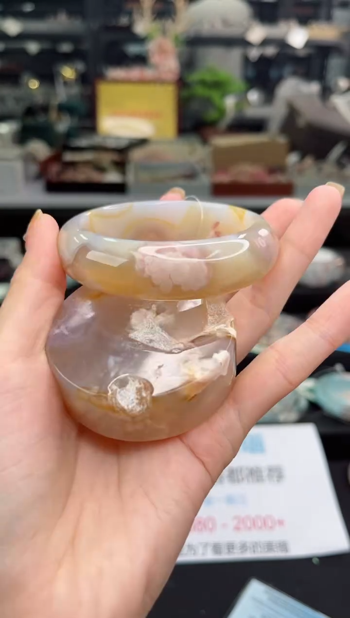 【闪购商品】石英质玉手镯未镶嵌56圈口（赠品镯心）3505345