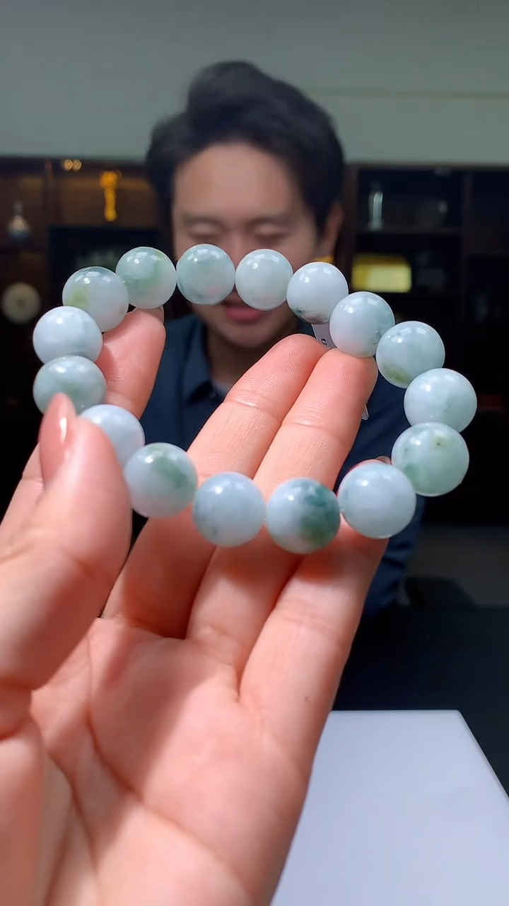 【闪购商品】定制翡翠未镶嵌1051hm-毛货手串17