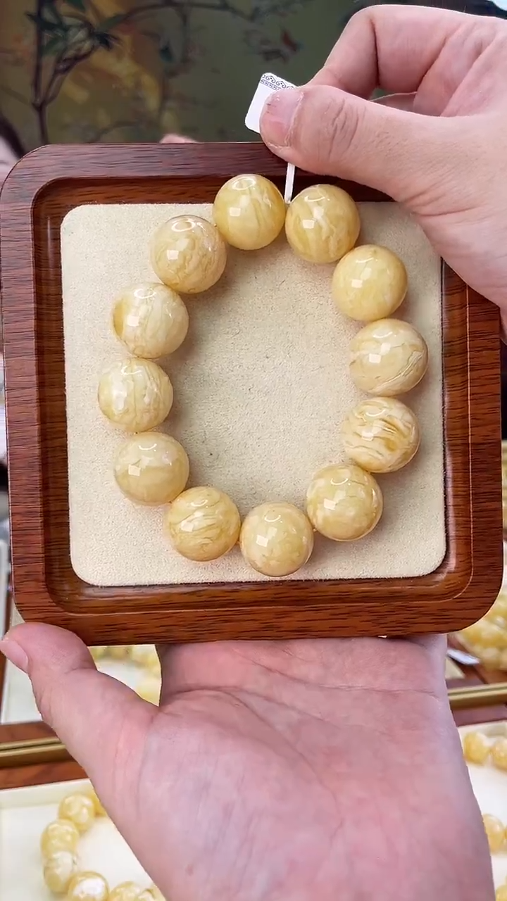 未镶嵌蜜蜡裸石手串