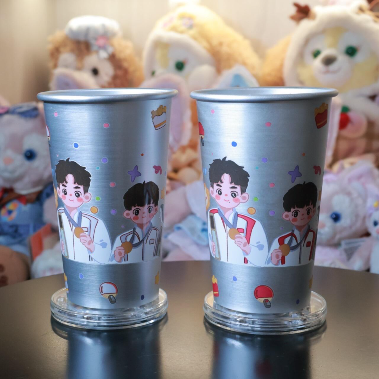 莎头周边冷变杯卡通可爱不锈钢咖啡杯莎莎大头冷变学生便携喝水杯