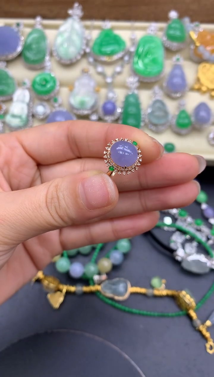 【闪购商品】翡翠戒指18K金镶嵌396-中国好珍宝