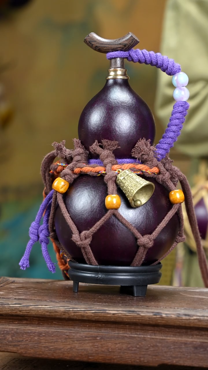 WD043复古网兜款天然酒葫芦（一物一拍）