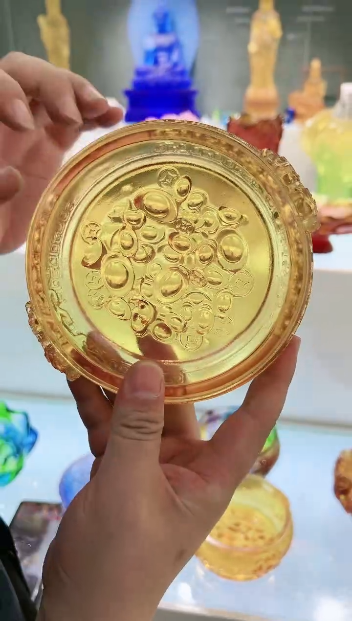 【闪购商品】茶宠古法琉璃 聚宝盆15cm