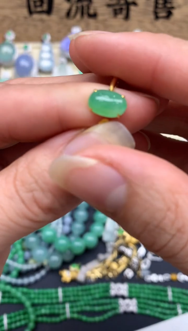 【闪购商品】翡翠戒指18K金镶嵌305-中国好珍宝
