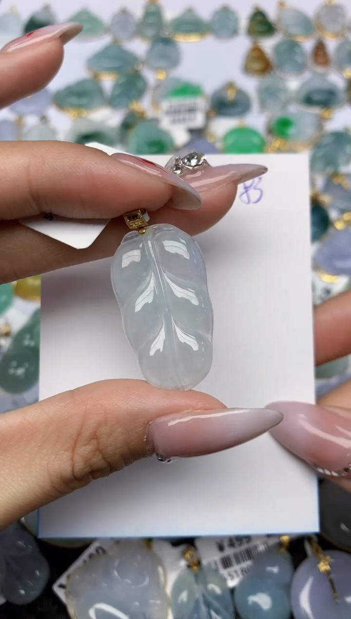 【闪购商品】翡翠颈饰18K金镶嵌 天然翡翠A货