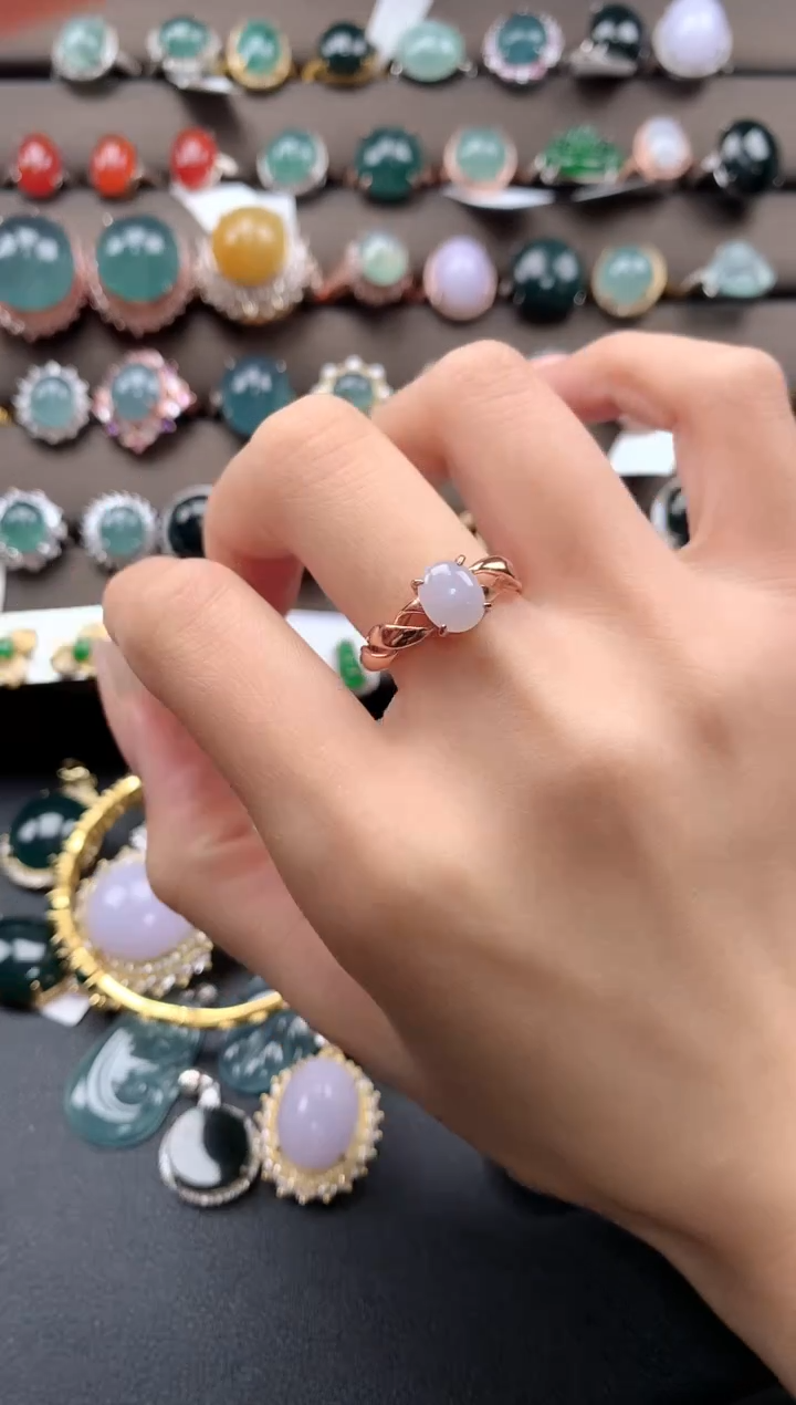 【闪购商品】翡翠戒指银S925镶嵌432432