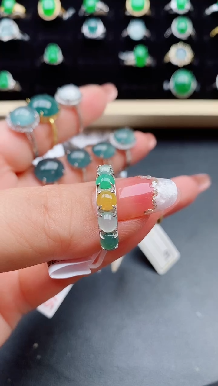 【闪购商品】翡翠戒指银S925镶嵌50800